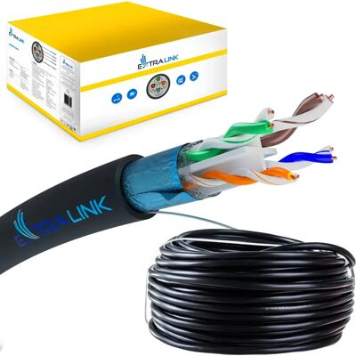 Câble réseau extérieur Extralink V2 Cat6 FTP - 50M - Publicité Câble réseau extérieur Extralink V2 Cat6 FTP - 50M - Publicité