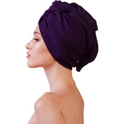 ANWEN Lila Haar Turban - Schnell Trocknend & Sanft ANWEN Lila Haar Turban - Schnell Trocknend & Sanft