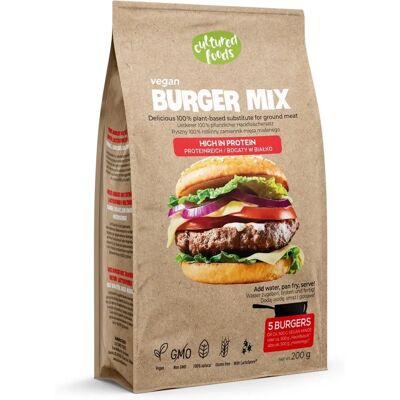 Cultured Foods Veganer Burger-Mix - Vegetarischer Fleischersatz Cultured Foods Veganer Burger-Mix - Vegetarischer Fleischersatz