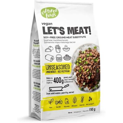 Cultured Foods Lass uns Fleisch! Pflanzlicher Fleischersatz - Ohne Gewürze Cultured Foods Lass uns Fleisch! Pflanzlicher Fleischersatz - Ohne Gewürze