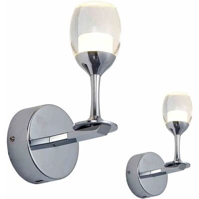 Lampe Murale Milagro Coppa - LED 5W, Chrome, Design Moderne - Publicité Lampe Murale Milagro Coppa - LED 5W, Chrome, Design Moderne - Publicité
