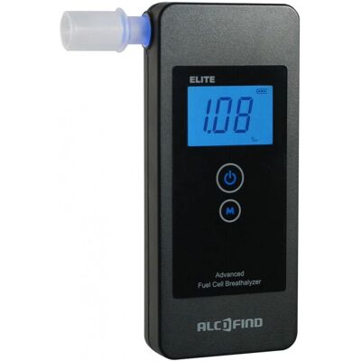 Alcofind Elite Testeur d'Alcool - Capteur électrochimique - 5.00‰ - Publicité Alcofind Elite Testeur d'Alcool - Capteur électrochimique - 5.00‰ - Publicité
