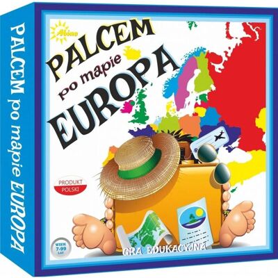 Abino Doigt Sur La Carte - Europe - Jeu de Société - Publicité Abino Doigt Sur La Carte - Europe - Jeu de Société - Publicité