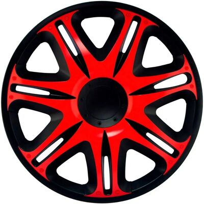 J-Tec - Nascar 15-inch - Zwart/Rood - Velgdeksels J-Tec - Nascar 15-inch - Zwart/Rood - Velgdeksels