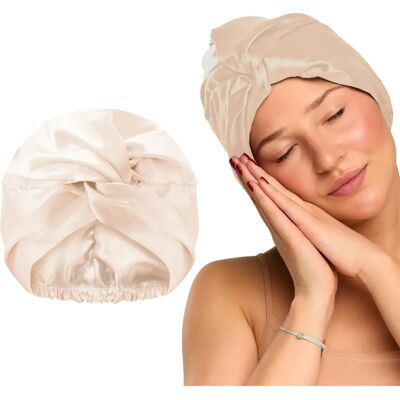 GLOV Podwójny satynowy turban - Musujące wino - Akcesorium do włosów GLOV Podwójny satynowy turban - Musujące wino - Akcesorium do włosów