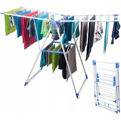 Prateleira de Roupas Grande Pricenet - Dobrável, 2 Níveis, 161x83x56cm Prateleira de Roupas Grande Pricenet - Dobrável, 2 Níveis, 161x83x56cm