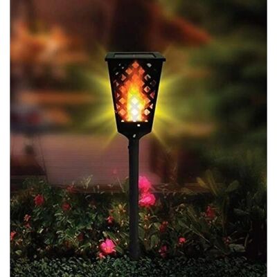 Lampada da giardino solare Pricenet - Effetto fiamma, IP65, 10h Lampada da giardino solare Pricenet - Effetto fiamma, IP65, 10h