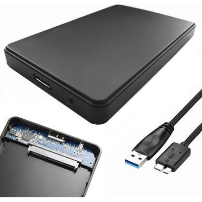 USB 3.0 külső ház 2,5" HDD/SSD - Musta USB 3.0 külső ház 2,5" HDD/SSD - Musta