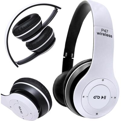 Verk P47 Langattomat Bluetooth-kuulokkeet - Monitoimiset, Valkoiset Verk P47 Langattomat Bluetooth-kuulokkeet - Monitoimiset, Valkoiset