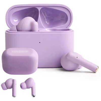 Forever COLORUM TWS Auriculares Bluetooth - Lavenda - 5h - Inalámbricos Forever COLORUM TWS Auriculares Bluetooth - Lavenda - 5h - Inalámbricos