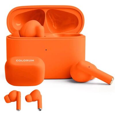 Colorum CTWS-10 Trådløse Bluetooth-ørepropper - 5t, Orange Colorum CTWS-10 Trådløse Bluetooth-ørepropper - 5t, Orange