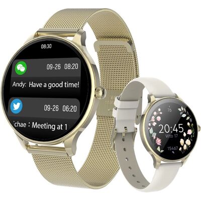 Forever Smartwatch - Eleganter Blut-Sauerstoff, Schlaf & Zyklus Forever Smartwatch - Eleganter Blut-Sauerstoff, Schlaf & Zyklus