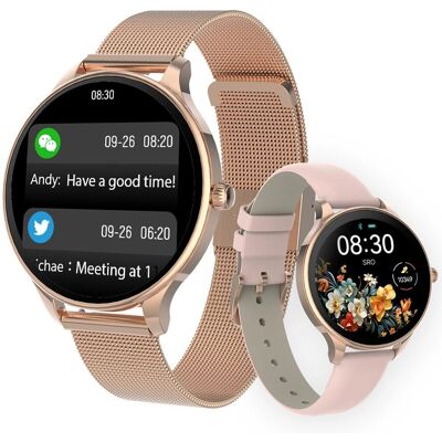 Forever Smartwatch Da Donna - Elegant Rosa Champagne - Gesundheit & Fitness Forever Smartwatch Da Donna - Elegant Rosa Champagne - Gesundheit & Fitness