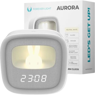 Forever Light FNL-06 AURORA - Réveil avec veilleuse LED - Publicité Forever Light FNL-06 AURORA - Réveil avec veilleuse LED - Publicité