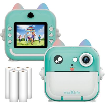 Maxlife Kinderkamera & Thermoprinter - Tragbarer Bluetooth-Foto-Drucker Maxlife Kinderkamera & Thermoprinter - Tragbarer Bluetooth-Foto-Drucker