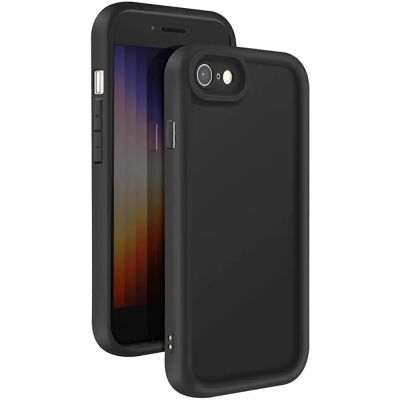 Coque pour iPhone SE 2022/2020 - Bordures en silicone surélevées - Noir - Publicité Coque pour iPhone SE 2022/2020 - Bordures en silicone surélevées - Noir - Publicité