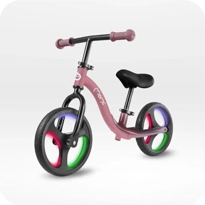 MoMi Pink Balance Bike - Balance Bike mit LED-Lichtern MoMi Pink Balance Bike - Balance Bike mit LED-Lichtern
