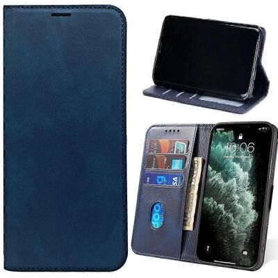 TechSolz Motorola G24 / G04 / E14 Lederschutzhülle Marineblau TechSolz Motorola G24 / G04 / E14 Lederschutzhülle Marineblau