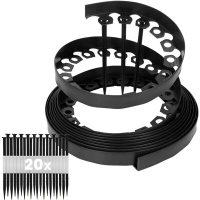 GARDENIX Modell LineBORDER - Flexibler Kunststoffgartenrand - 10 m, Schwarz GARDENIX Modell LineBORDER - Flexibler Kunststoffgartenrand - 10 m, Schwarz