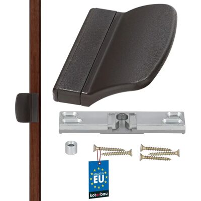 Kotarbau Balcony Door Latch - Discreet, Universal Fit, Dark Brown - Door Accessory Kotarbau Balcony Door Latch - Discreet, Universal Fit, Dark Brown - Door Accessory