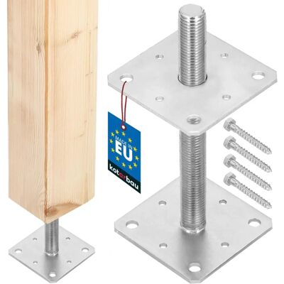 Support de poteau réglable Kotarbau 110x110x250mm Acier Galvanisé - Publicité Support de poteau réglable Kotarbau 110x110x250mm Acier Galvanisé - Publicité