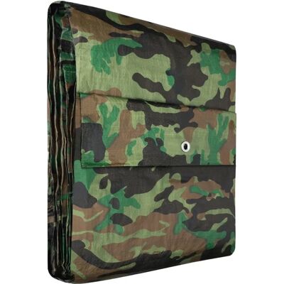 KOTARBAU Wodoszczelna plandeka na zewnątrz - 8x12m Kamuflaz KOTARBAU Wodoszczelna plandeka na zewnątrz - 8x12m Kamuflaz