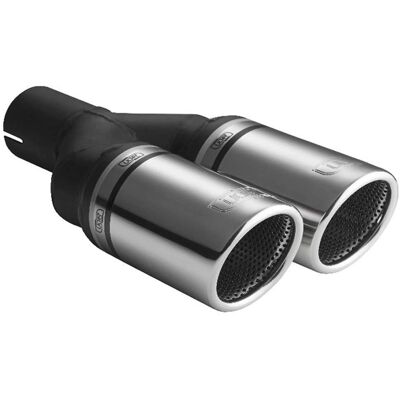 Ulter Sport Exhaust Tip Double Round 90mm RS - 225mm Length - Clamp Mounting - Stainless Steel - Exhaust Type Ulter Sport Exhaust Tip Double Round 90mm RS - 225mm Length - Clamp Mounting - Stainless Steel - Exhaust Type
