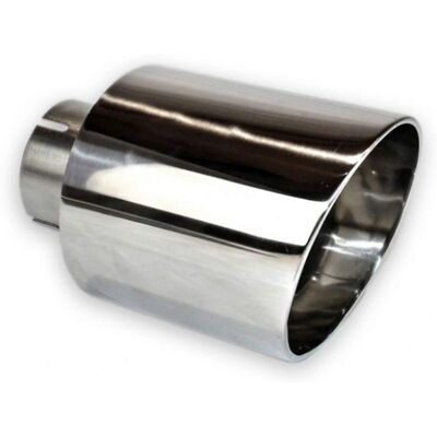 Ulter Sport Exhaust Tip - 100mm Round Angled - 160mm Long - Fits 50mm - Stainless Steel Ulter Sport Exhaust Tip - 100mm Round Angled - 160mm Long - Fits 50mm - Stainless Steel
