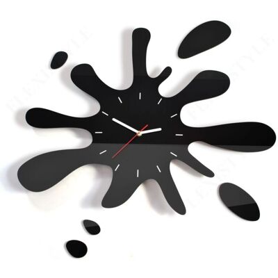 FLEXISTYLE Horloge Murale Noire 64cm Silencieuse - Horloge Murale FLEXISTYLE Horloge Murale Noire 64cm Silencieuse - Horloge Murale