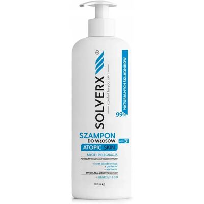 Solverx Atopic Skin Shampoo - Für empfindliche, fettige & juckende Kopfhaut - 500ml Solverx Atopic Skin Shampoo - Für empfindliche, fettige & juckende Kopfhaut - 500ml