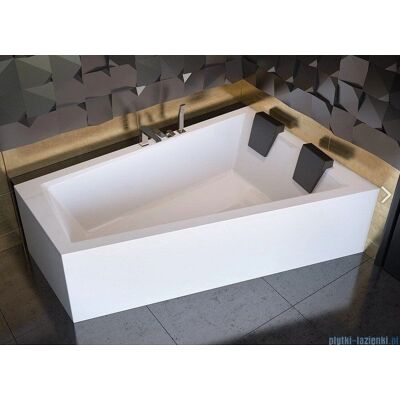Wanna narożna z akrylu Besco Intima Duo - 180x125cm, Czarny Mat, Antybakteryjny Wanna narożna z akrylu Besco Intima Duo - 180x125cm, Czarny Mat, Antybakteryjny