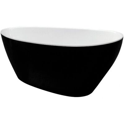 Besco Goya XS 142x62cm Baignoire autoportante blanc-noir - Publicité Besco Goya XS 142x62cm Baignoire autoportante blanc-noir - Publicité
