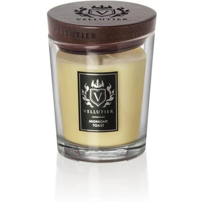 Woskowa Świeca Vellutier Midnight Toast - 225g, Elegancki Design Woskowa Świeca Vellutier Midnight Toast - 225g, Elegancki Design