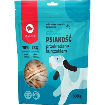 MACED Dubbla kyckling- och nöthudskost - 500g MACED Dubbla kyckling- och nöthudskost - 500g
