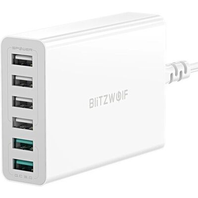 Ładowarka BlitzWolf BW-S15 6 USB-A - Szybkie ładowanie - 60W Ładowarka BlitzWolf BW-S15 6 USB-A - Szybkie ładowanie - 60W