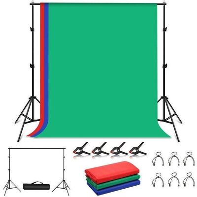 Puluz Tragbares Hintergrundsystem - 3 Farben 2x2m - Fotohintergründe Puluz Tragbares Hintergrundsystem - 3 Farben 2x2m - Fotohintergründe