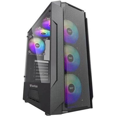 DarkFlash LEO Boîtier PC ATX Micro ITX - Verre Transparent, Noir - Publicité DarkFlash LEO Boîtier PC ATX Micro ITX - Verre Transparent, Noir - Publicité