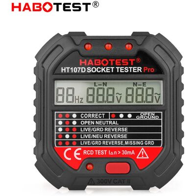 Habotest HT107D Digitalsteckdosenprüfgerät - Sicherheit Habotest HT107D Digitalsteckdosenprüfgerät - Sicherheit