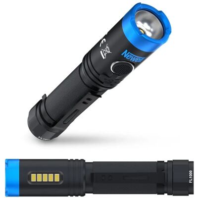 Latarka Newell FL1000 USB-C - Taktyczna, 1000 lm, IP54 Latarka Newell FL1000 USB-C - Taktyczna, 1000 lm, IP54