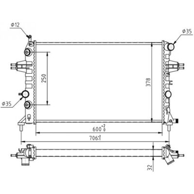 Radiateur Hart 602 103 - Refroidissement Moteur pour Opel - Publicité Radiateur Hart 602 103 - Refroidissement Moteur pour Opel - Publicité