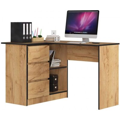 AKORD Ecktisch Eiche - 124x85x77 cm - Büro/Home AKORD Ecktisch Eiche - 124x85x77 cm - Büro/Home