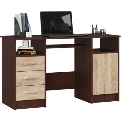 Escritorio AKORD Wenge/Roble Nublado - Almacenamiento Ergonómico Escritorio AKORD Wenge/Roble Nublado - Almacenamiento Ergonómico
