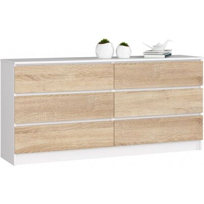 AKORD Cajonera - Mueble de almacenamiento moderno de 6 cajones AKORD Cajonera - Mueble de almacenamiento moderno de 6 cajones