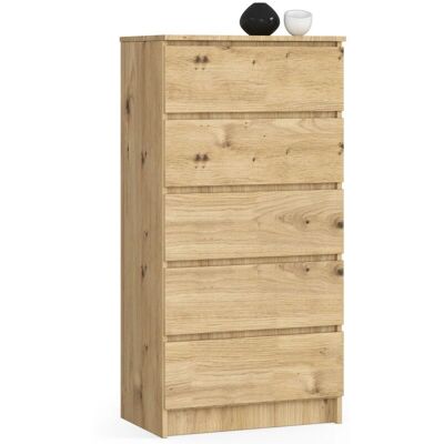 AKORD K60 Rovere 5 Cassetti Comò - Arredo AKORD K60 Rovere 5 Cassetti Comò - Arredo