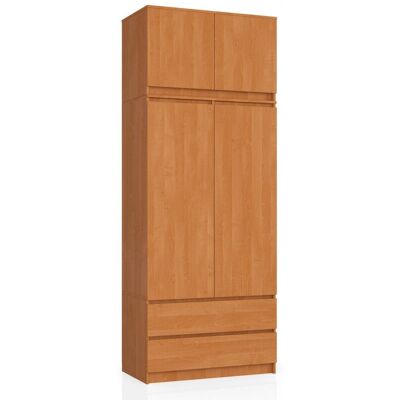 Armario S90 Akord - 2 Puertas, 6 Estantes, Aliso - Muebles de Dormitorio Armario S90 Akord - 2 Puertas, 6 Estantes, Aliso - Muebles de Dormitorio