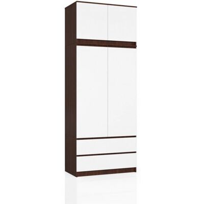 AKORD S90 Wengé Kleiderschrank - 6 Regale, 2 Türen AKORD S90 Wengé Kleiderschrank - 6 Regale, 2 Türen
