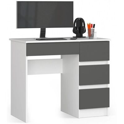 Escritorio de ordenador AKORD Blanco con 4 cajones Escritorio de ordenador AKORD Blanco con 4 cajones