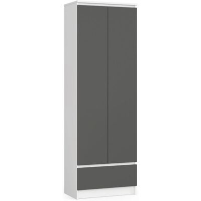 AKORD R60 Estantería de Oficina Blanca - 2 Puertas 1 Cajón - Moderna y Minimalista AKORD R60 Estantería de Oficina Blanca - 2 Puertas 1 Cajón - Moderna y Minimalista
