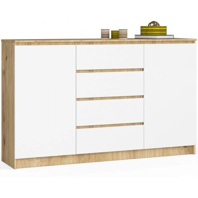 AKORD Beige Marrón Claro 160cm Cómoda Moderna - Cómoda AKORD Beige Marrón Claro 160cm Cómoda Moderna - Cómoda