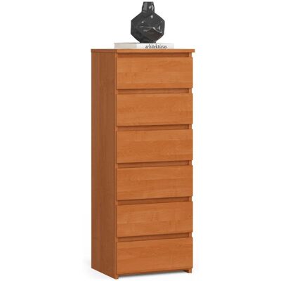 Commodes AKORD - Marron - 6 Tiroirs - Publicité Commodes AKORD - Marron - 6 Tiroirs - Publicité